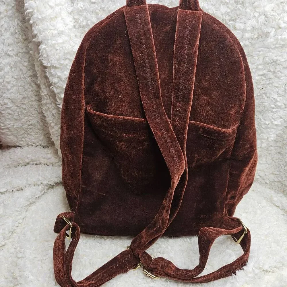 Aimee Kestenberg Woodside Brown Velvet‎ Backpack